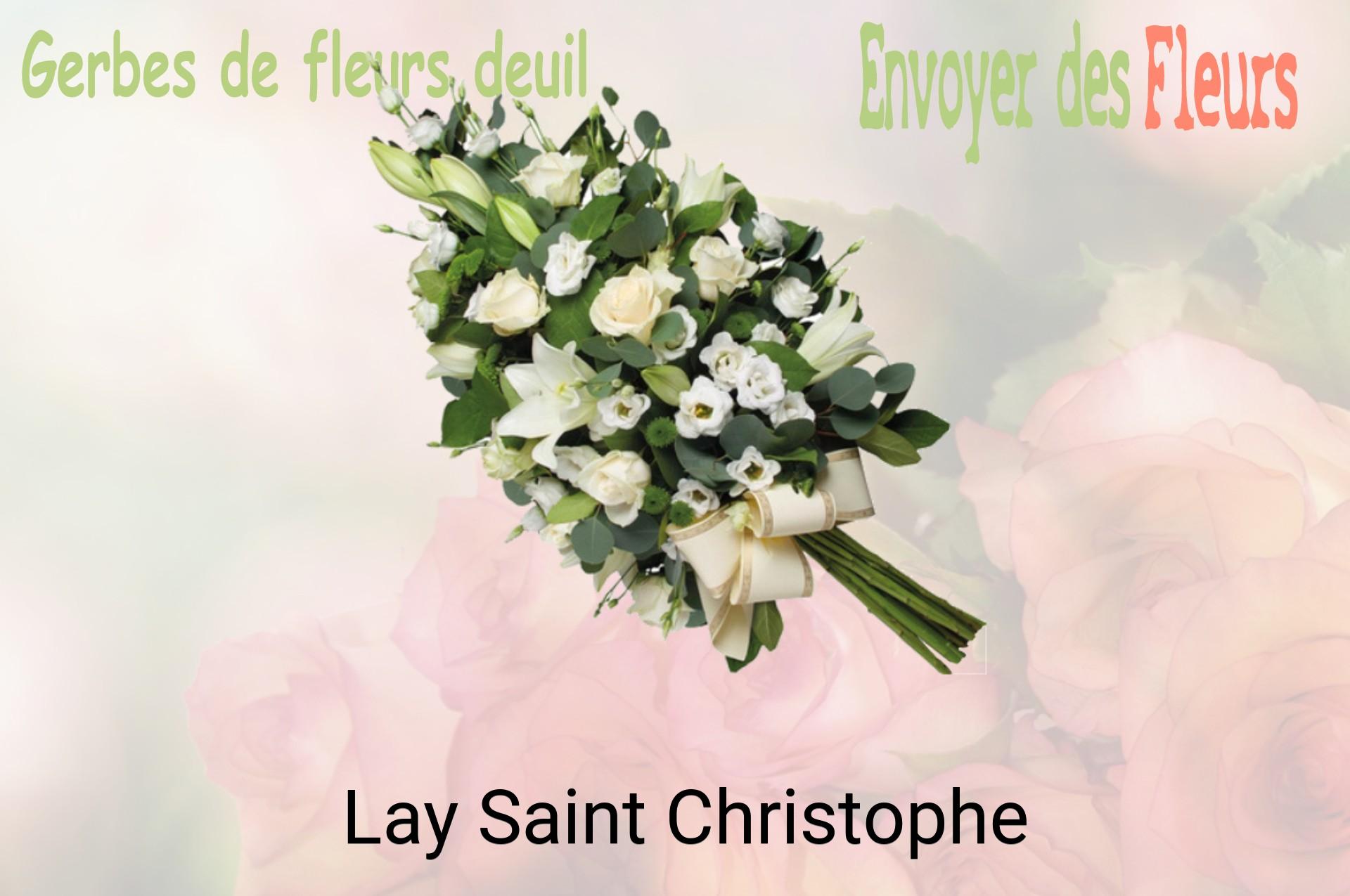 Gerbe de fleurs de deuil livrée à Lay-Saint-Christophe